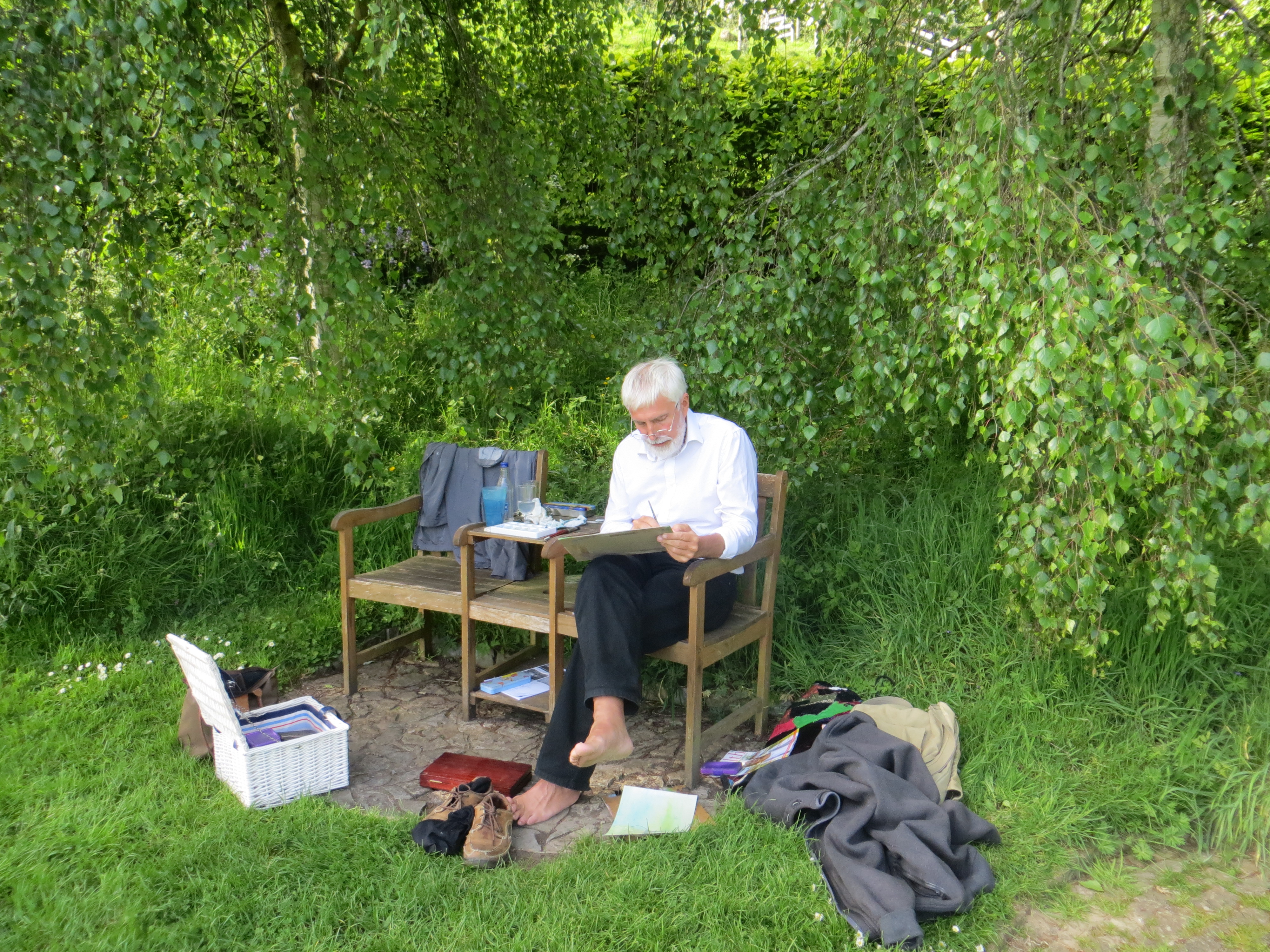 Painting in the gardens