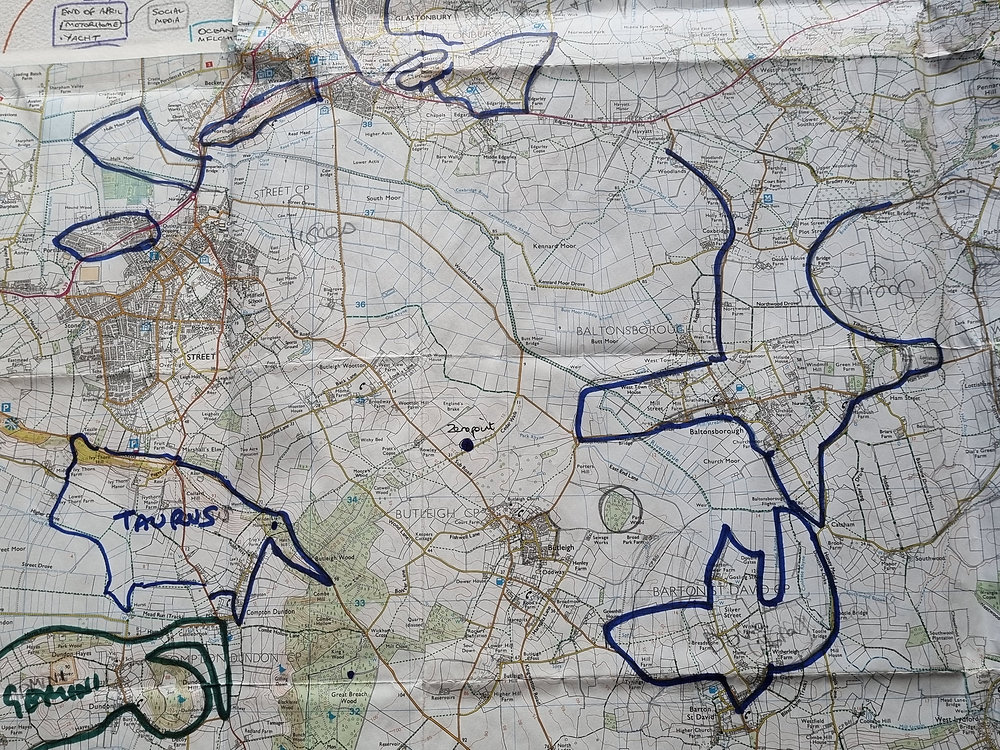 Zero Point, the field near Butleigh at the centre of the Glastonbury Zodiac